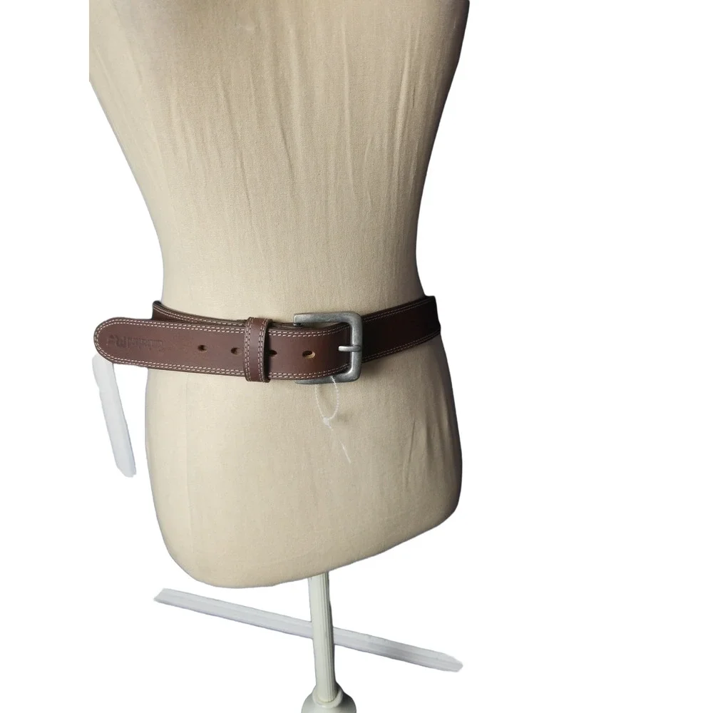 Timberland Brown Leather Belt Size 32
